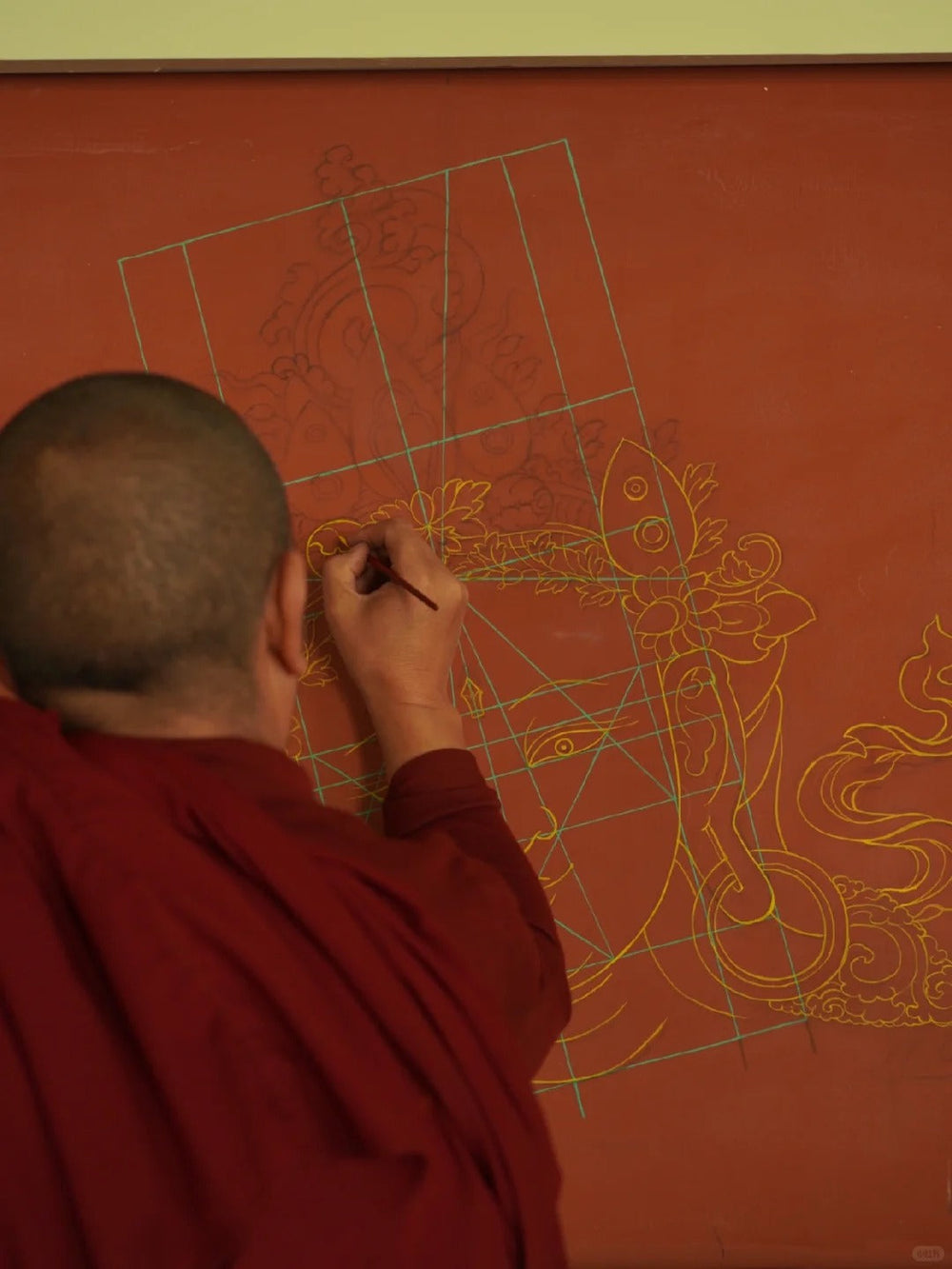 The Process of Thangka Painting