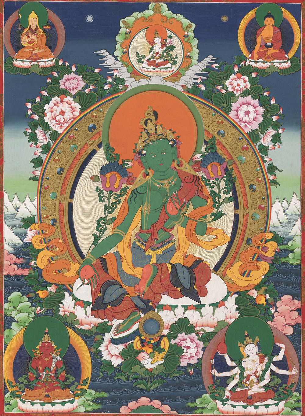 Female Power in Thangka: The Divine Light of Compassion and Fearless Forging Ahead
