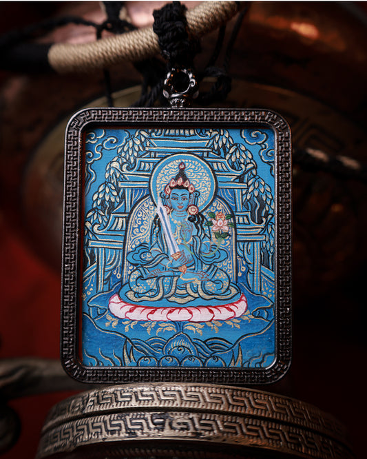 Akashagarbha Bodhisattva Thangka Amulet