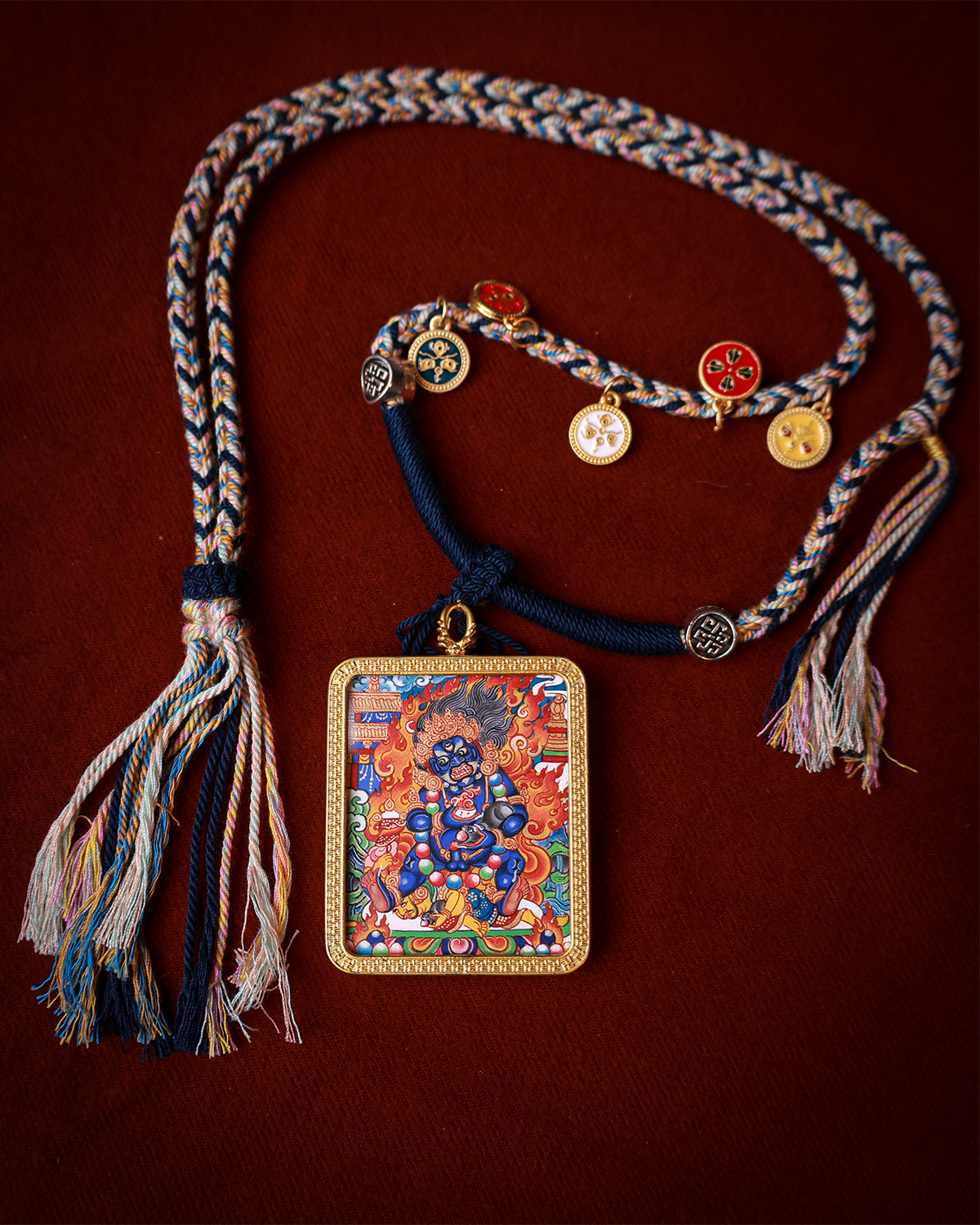 Black Jambhala Thangka Amulet