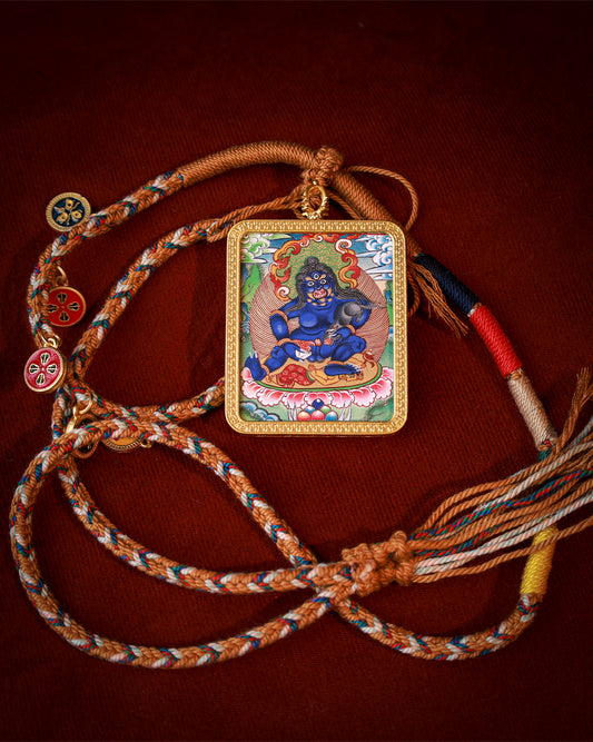 Black Jambhala Thangka Amulet