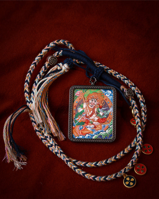 White Jambhala Thangka Amulet