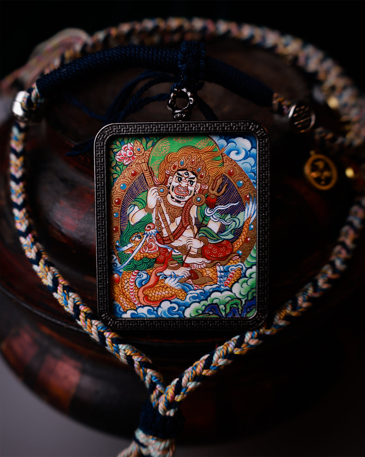 White Jambhala Thangka Amulet