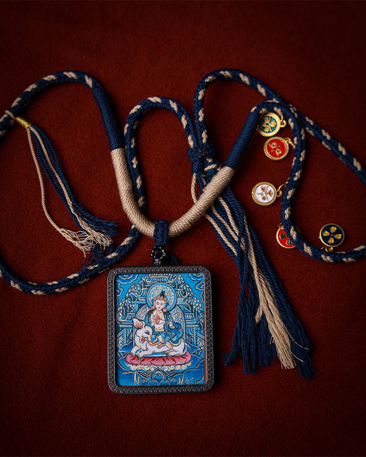 Samantabhadra Bodhisattva Thangka Amulet