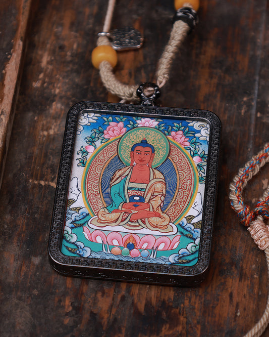 Amitabha Buddha Amulet Tangka
