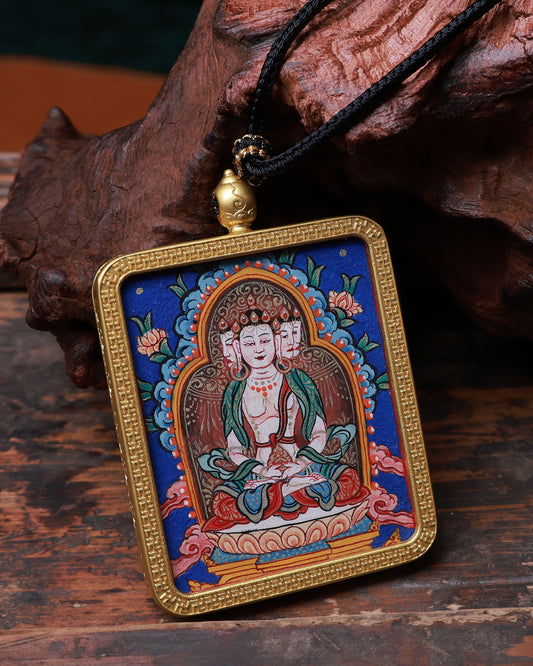 Mahāvairocana Buddha Amulet Thangka