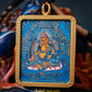 Yellow Jambhala (Wealth God) Thangka Amulet