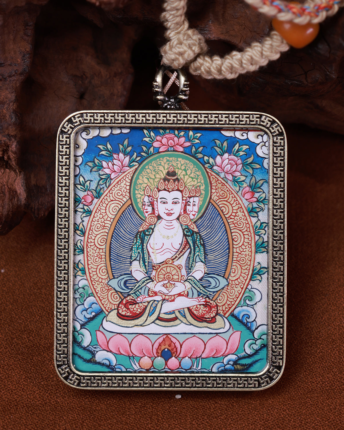 Mahāvairocana Buddha Amulet Thangka