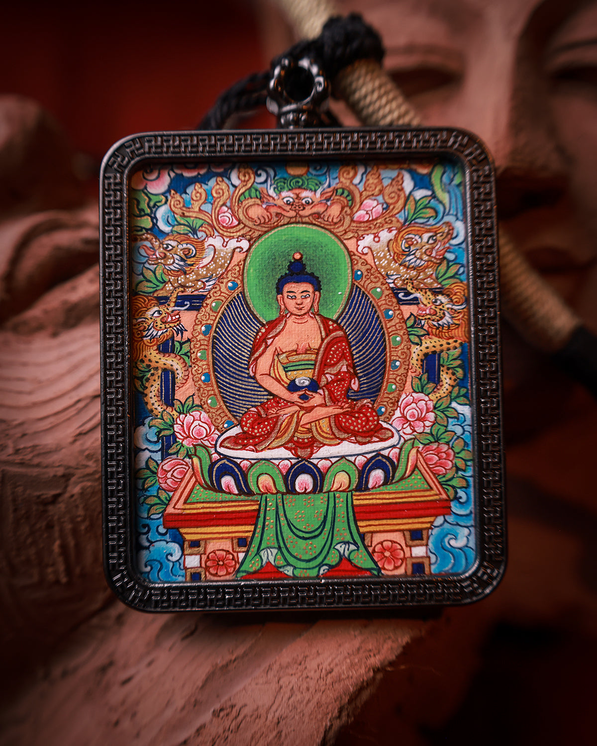 Sakyamuni Buddha Thangka Amulet