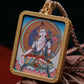 White Tara Thangka  Amulet