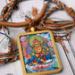 Yellow Jambhala Thangka Amulet